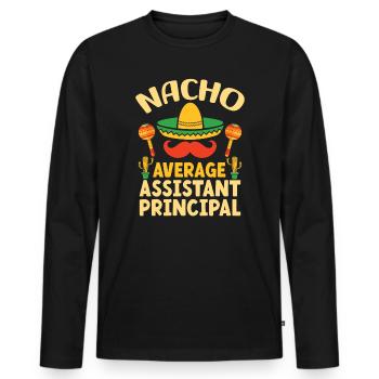 Deputy Director Deputy Principal Mexico - Men's Premium Organic Long Sleeve Shirt - black - Front - Nico (187cm)