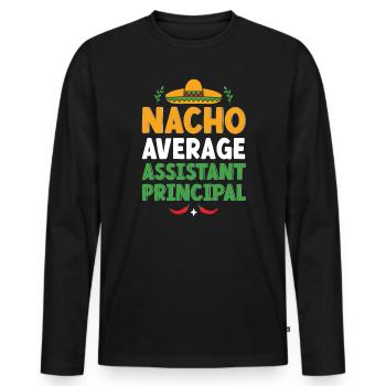 Deputy Director Deputy Principal Mexico - Men's Premium Organic Long Sleeve Shirt - black - Front - Nico (187cm)