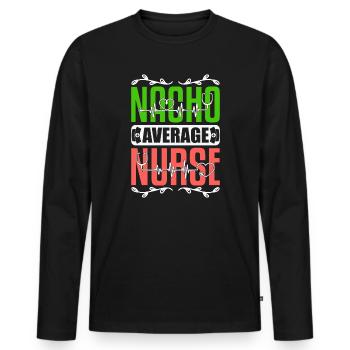 Nourriture mexicaine Cinco de Mayo Infirmière - T-shirt manches longues Premium bio Homme - noir - Devant - Nico (187cm)