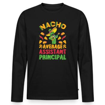 Deputy Director Deputy Principal Mexico - Men's Premium Organic Long Sleeve Shirt - black - Front - Nico (187cm)