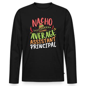 Deputy Director Deputy Principal Mexico - Men's Premium Organic Long Sleeve Shirt - black - Front - Nico (187cm)