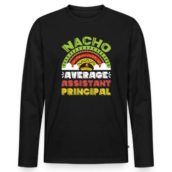 Nacho Durchschnittlicher Konrektor - Männer Premium Bio Langarmshirt - Schwarz - Vorne - Nico (187cm)