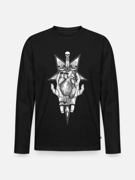 Aching Heart - Black version - Men's Premium Organic Long Sleeve Shirt - black