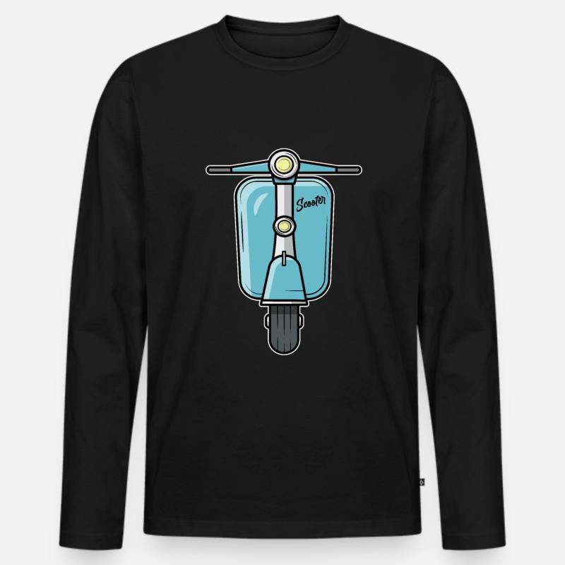 Scooter Motorroller Roller - Men's Premium Organic Long Sleeve Shirt - black