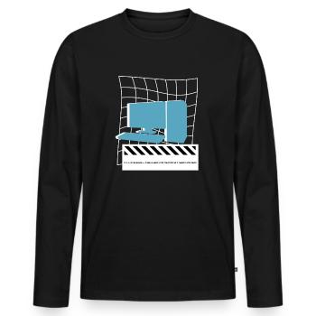 Computer Science Funny IT Professional Gift - Men's Premium Organic Long Sleeve Shirt - black - Front - Nico (187cm)