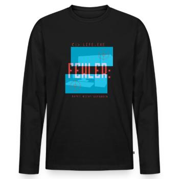 Informatique drôle informatique professionnel cadeau - T-shirt manches longues Premium bio Homme - noir - Devant - Nico (187cm)