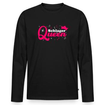 Schlager Queen Schlagerparty Outfit Schlagerabend - Men's Premium Organic Long Sleeve Shirt - black - Front - Nico (187cm)