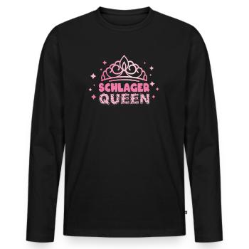Schlager Queen Schlagermusik Schlagerparty - Männer Premium Bio Langarmshirt - Schwarz - Vorne - Nico (187cm)