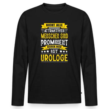 Nicht Alle Menschen Sind Prominent Urologe Arzt - Männer Premium Bio Langarmshirt - Schwarz - Vorne - Nico (187cm)