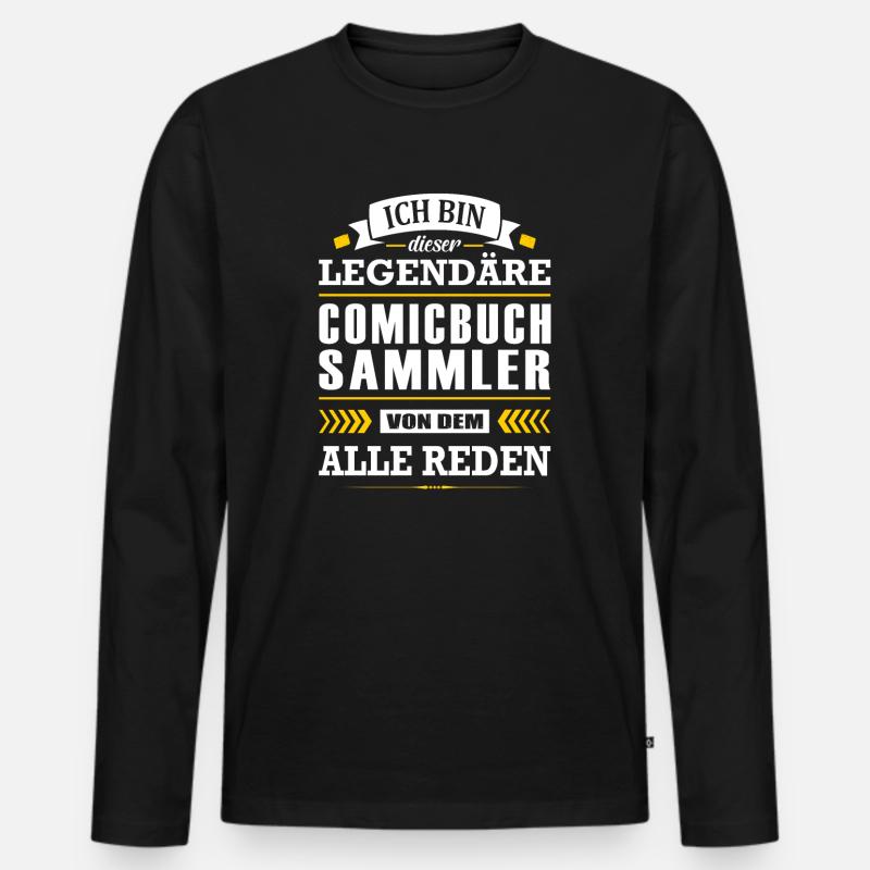 Ich Bin Dieser Legendäre Comicbuchsammler Comic - Männer Premium Bio Langarmshirt - Schwarz