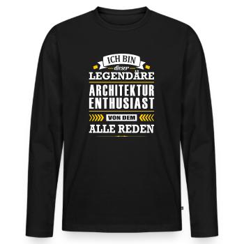 Dieser Legendäre Architektur Enthusiast Architekt - Männer Premium Bio Langarmshirt - Schwarz - Vorne - Nico (187cm)