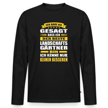 Der Beste Landschaftsgärtner Azubi Geselle Meister - Männer Premium Bio Langarmshirt - Schwarz - Vorne - Nico (187cm)