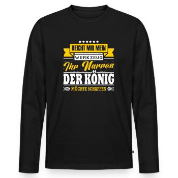 Reicht Mir Mein Werkzeug Kfzler Auto Schrauber - Männer Premium Bio Langarmshirt - Schwarz - Vorne - Nico (187cm)