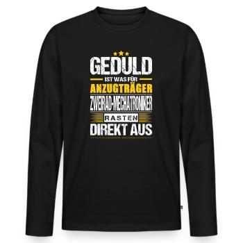 Zweiradmechaniker Zweirad Mechaniker - Männer Premium Bio Langarmshirt - Schwarz - Vorne - Nico (187cm)
