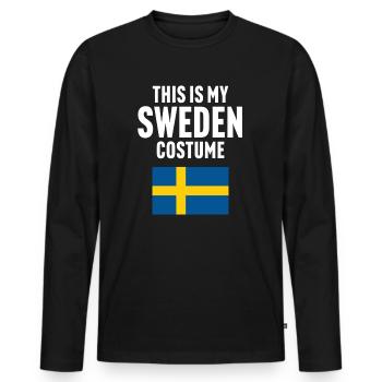 This my Sweden costume - Men's Premium Organic Long Sleeve Shirt - black - Front - Nico (187cm)