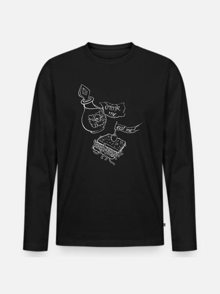 mange moi boit moi - T-shirt manches longues Premium bio Homme - noir