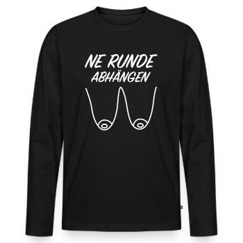 Ne Runde abhängen, Titten lustige Bilder Sex Party - Männer Premium Bio Langarmshirt - Schwarz - Vorne - Nico (187cm)