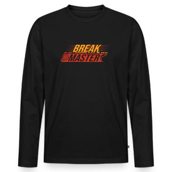 Tennis Art Break Master Racket Sport Gift Idea - Men's Premium Organic Long Sleeve Shirt - black - Front - Nico (187cm)