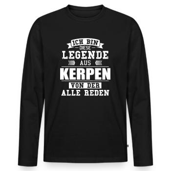 Stadt Kerpen Deutschland Legende Spruch - Männer Premium Bio Langarmshirt - Schwarz - Vorne - Nico (187cm)