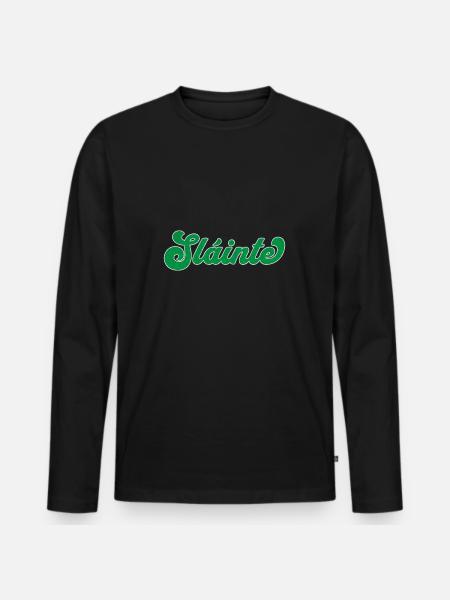 Celtic Toast: Sláinte - Men's Premium Organic Long Sleeve Shirt - black