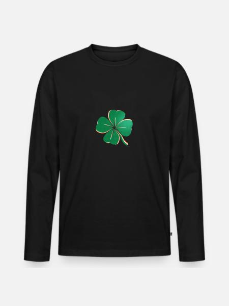 Trèfle - T-shirt manches longues Premium bio Homme - noir