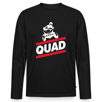 Quad Quad - T-shirt manches longues Premium bio Homme - noir - Devant - Nico (187cm)