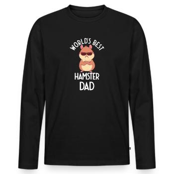 Meilleur hamster du monde Papa Dabbing Golden Hamster - T-shirt manches longues Premium bio Homme - noir - Devant - Nico (187cm)