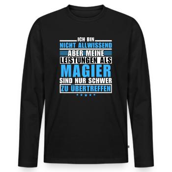 Unsurpassed performance as a magician - Men's Premium Organic Long Sleeve Shirt - black - Front - Nico (187cm)