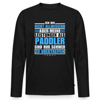 Des performances inégalées en tant que pagayeur - T-shirt manches longues Premium bio Homme - noir - Devant - Nico (187cm)