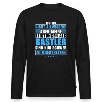 Unmatched performance as a hobbyist - Men's Premium Organic Long Sleeve Shirt - black - Front - Nico (187cm)