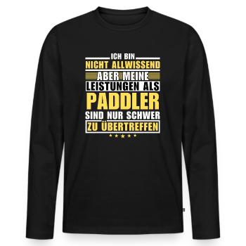 Des performances inégalées en tant que pagayeur - T-shirt manches longues Premium bio Homme - noir - Devant - Nico (187cm)