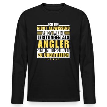 Unmatched performance as an angler - Men's Premium Organic Long Sleeve Shirt - black - Front - Nico (187cm)