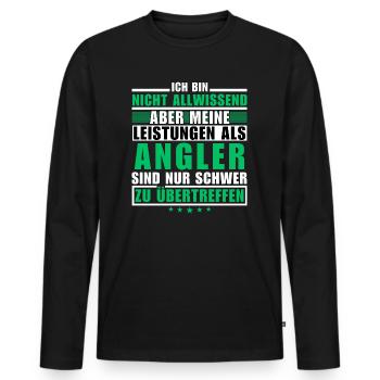Des performances inégalées en tant que pêcheur - T-shirt manches longues Premium bio Homme - noir - Devant - Nico (187cm)