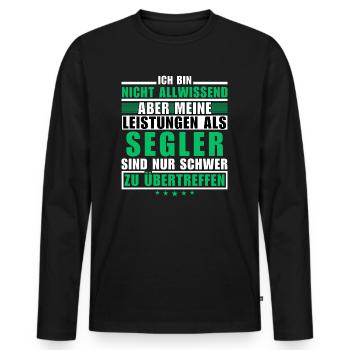 Unmatched performance as a sailor - Men's Premium Organic Long Sleeve Shirt - black - Front - Nico (187cm)