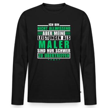 Unsurpassed performance as a painter - Men's Premium Organic Long Sleeve Shirt - black - Front - Nico (187cm)