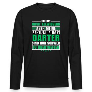Unsurpassed performance as a darter - Men's Premium Organic Long Sleeve Shirt - black - Front - Nico (187cm)
