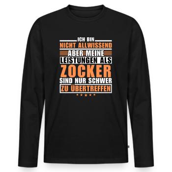Unrivalled performance as a gamer - Men's Premium Organic Long Sleeve Shirt - black - Front - Nico (187cm)