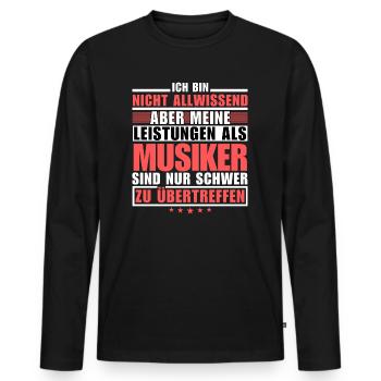Des performances inégalées en tant que musicien - T-shirt manches longues Premium bio Homme - noir - Devant - Nico (187cm)