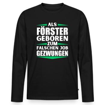 Forester a décroché le mauvais emploi - T-shirt manches longues Premium bio Homme - noir - Devant - Nico (187cm)