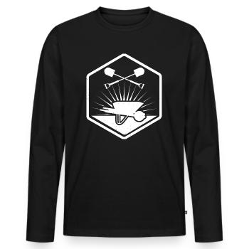 Gärtner Garten Beet Landschaftsbau Beruf Gardener - Männer Premium Bio Langarmshirt - Schwarz - Vorne - Nico (187cm)