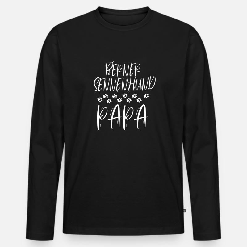 Berner Sennenhund - Männer Premium Bio Langarmshirt - Schwarz