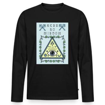 Third Eye, The All Seeing Eye, Occult - Men's Premium Organic Long Sleeve Shirt - black - Front - Nico (187cm)