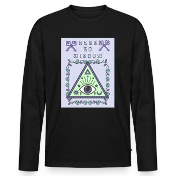 Third Eye, The All Seeing Eye, Occult - Men's Premium Organic Long Sleeve Shirt - black - Front - Nico (187cm)