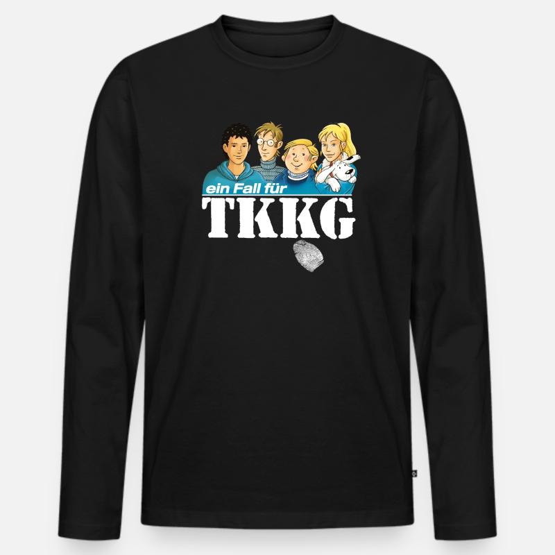 TKKG Ein Fall Für TKKG Mit Fingerabdruck - Männer Premium Bio Langarmshirt - Schwarz