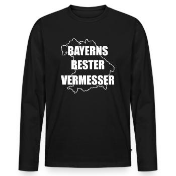 Gut Besser Vermesser Vermessungsingenieur Spruch - Männer Premium Bio Langarmshirt - Schwarz - Vorne - Nico (187cm)