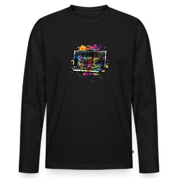 Synthétiseur et boîte à rythmes - génération de rythme - T-shirt manches longues Premium bio Homme - noir - Devant - Nico (187cm)