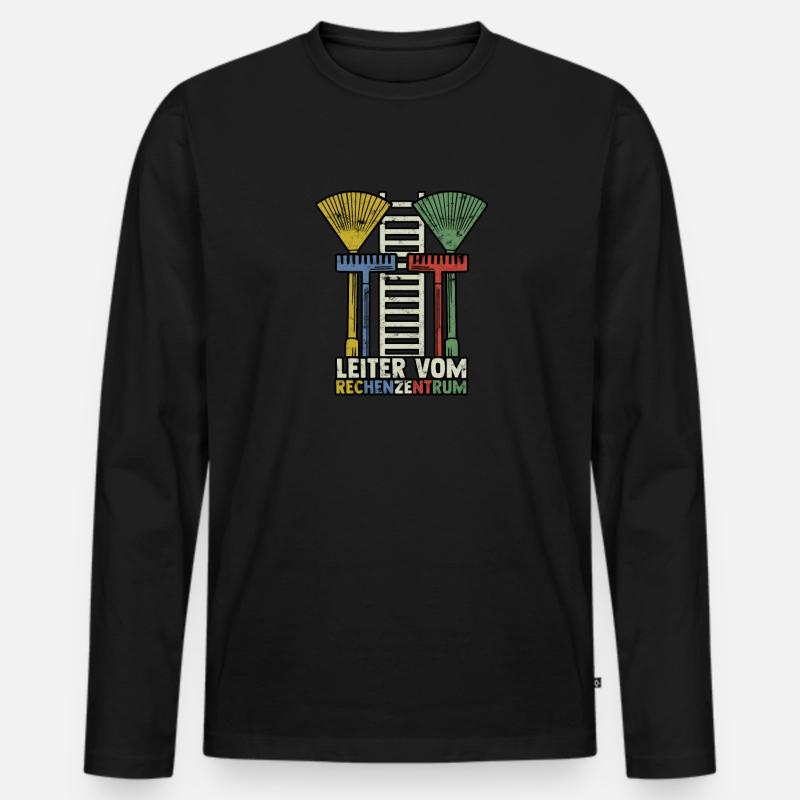 LEITER VOM RECHENZENTRUM - IT-Management - Männer Premium Bio Langarmshirt - Schwarz