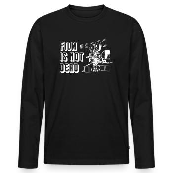 Film is Not Dead - Men's Premium Organic Long Sleeve Shirt - black - Front - Nico (187cm)