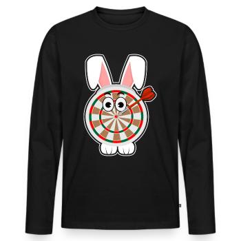 Fléchettes Fléchettes Bullseye Fléchettes Fléchettes - T-shirt manches longues Premium bio Homme - noir - Devant - Nico (187cm)