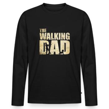 The Walking Dad Father's Day Men - Men's Premium Organic Long Sleeve Shirt - black - Front - Nico (187cm)